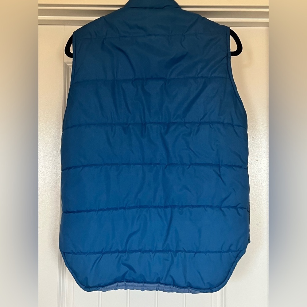 Vintage 1980s Cobble Stones Puffer Vest – Blue | Women’s Medium - Picture 2 of 8